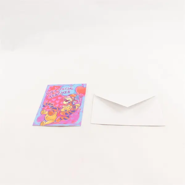 Vintage Hallmark Disney Winnie The Pooh Valentines Day Card for Teacher UNUSED