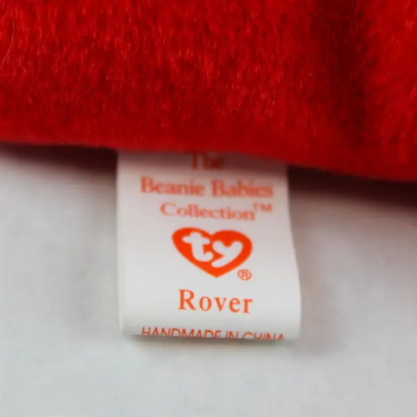 TY Beanie Babies Rover 1996 Red Dog Retired  With Tag Protector Plush Toy