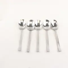 Lot Of 5 IKEA Lard (Stainless) Pattern Flatware Soup Spoons 8" Long