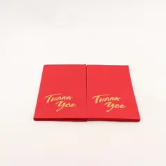 Set of 40 Gold Foil Embossed Red Thank You Cards NO ENVELOPES UNUSED