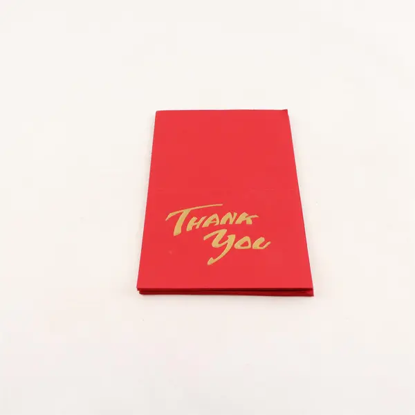 Set of 40 Gold Foil Embossed Red Thank You Cards NO ENVELOPES UNUSED