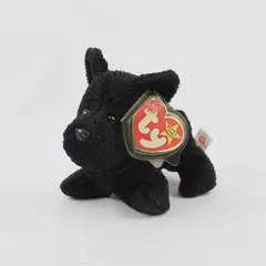 Ty Beanie Babies Scottie 1996 Black Scottish Terrier Dog With Tag Protector