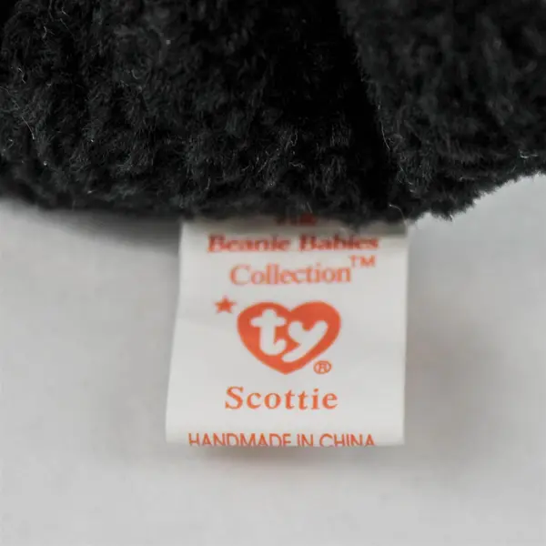 Ty Beanie Babies Scottie 1996 Black Scottish Terrier Dog With Tag Protector