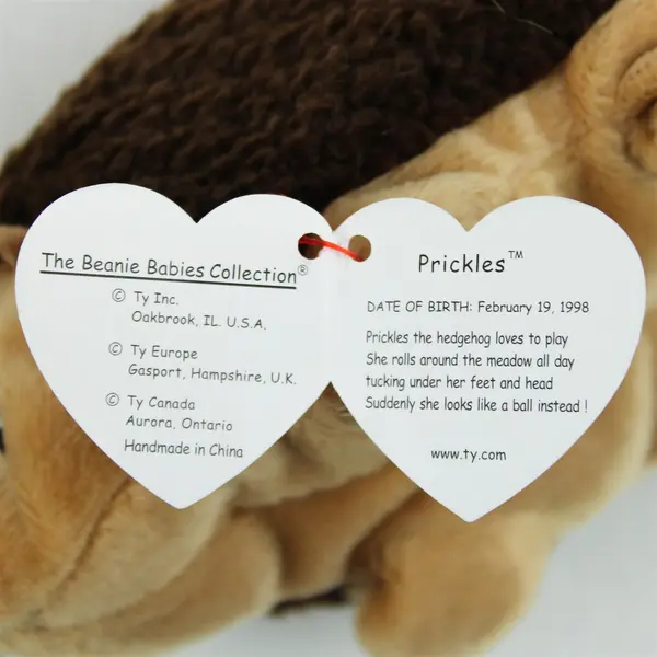 Ty Beanie Baby Prickles Hedgehog 1998 with Tag Protector