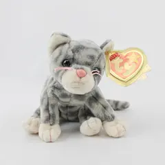 TY Beanie Baby SILVER the Cat Tag Protector - Retired Very Good