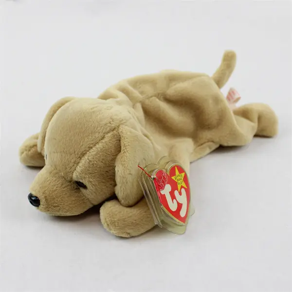 Ty Beanie Baby Fetch the Golden Retriever, Dog 7" Rare Tag Protector