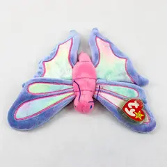 TY Beanie Baby, Flitter The Butterfly Plush 1999 Tag Protector