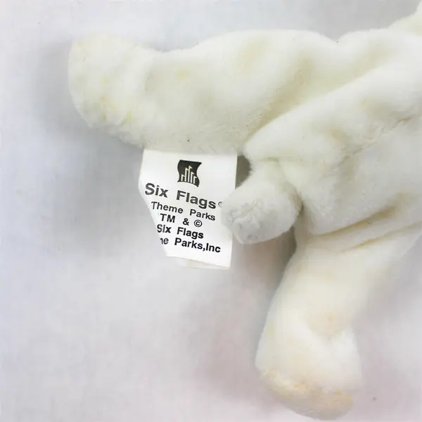 Vintage Six Flags Ace Dog Bean Bag Plush 8" Removable Hat