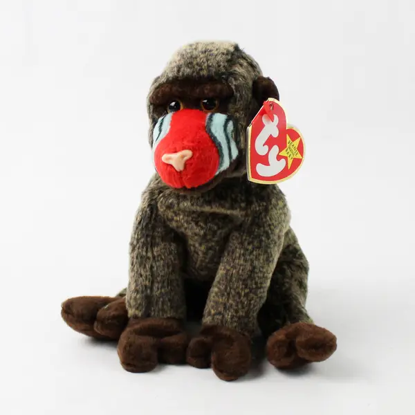 Ty Beanie Baby Cheeks 1999 Mandrill Baboon Plush Doll Toy With Tag