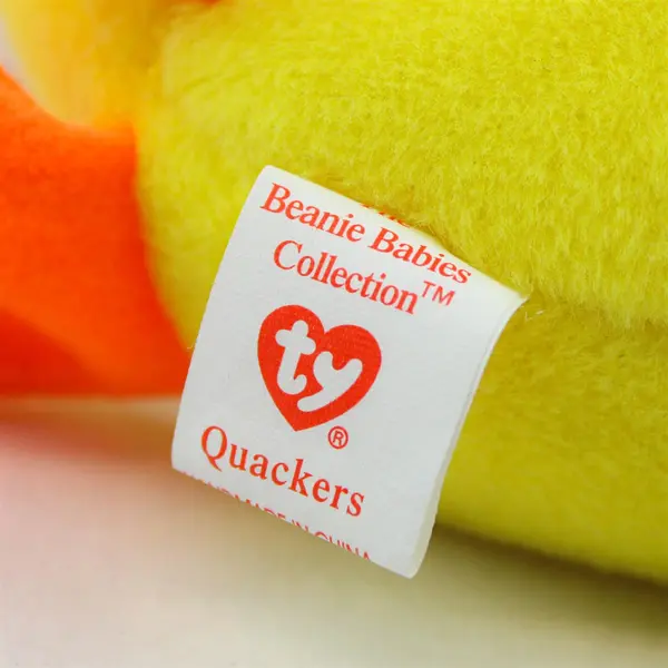 TY Beanie Baby Quackers 1993 Yellow Duck With Ear Tag Errors 1994 Plush Toy 4024