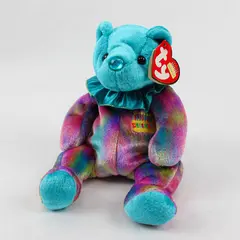 Ty Beanie Baby December Birthday Teddy 2001 Retired Used Names in Tag
