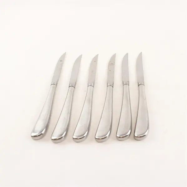Lot of 6 WMF Flatware Stainless Steel Satin Dining Steak Knives 