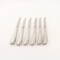 Lot of 6 WMF Flatware Stainless Steel Satin Dining Steak Knives 