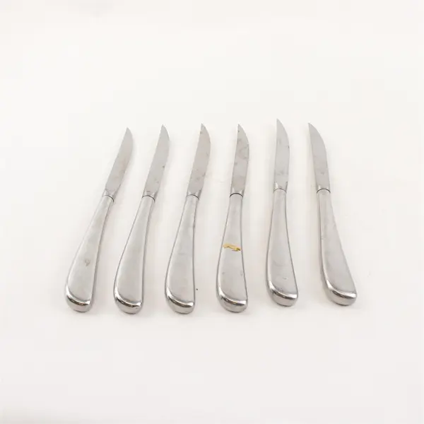 Lot of 6 WMF Flatware Stainless Steel Satin Dining Steak Knives 