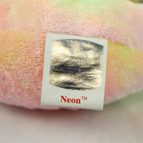 TY Beanie Baby Neon 1999 Tie Dye Pastel Seahorse Plush With Tag Protector