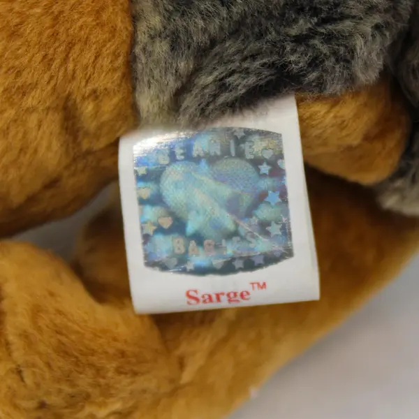 Ty Beanie Baby Sarge (Dog German Shepherd 2000) Tag Protector