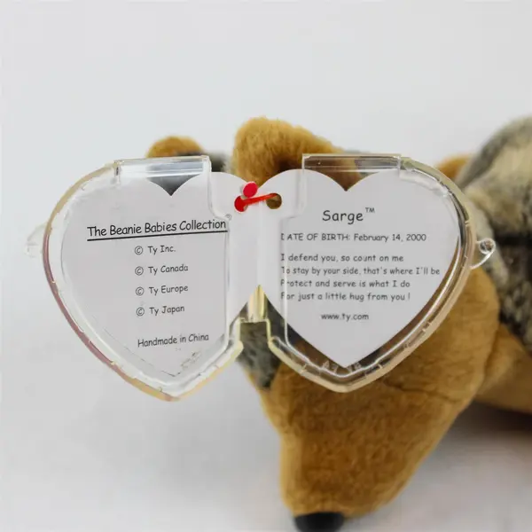 Ty Beanie Baby Sarge (Dog German Shepherd 2000) Tag Protector