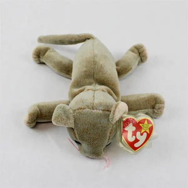 SCAT 1999 Ty Beanie Babies Light Brown Floppy CAT Baby Tag Protector