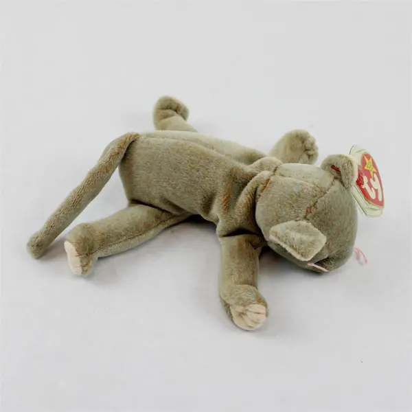 SCAT 1999 Ty Beanie Babies Light Brown Floppy CAT Baby Tag Protector