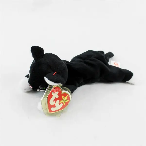TY Original Beanie Babies ZIP  The Cat Plush Toy With Tag Protector