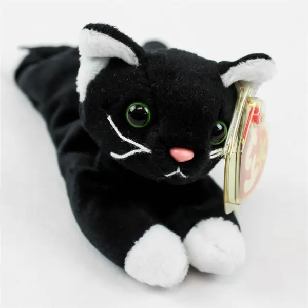 TY Original Beanie Babies ZIP  The Cat Plush Toy With Tag Protector