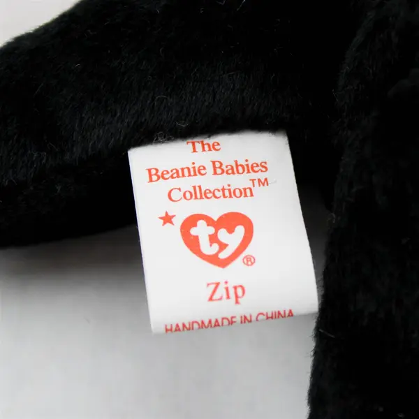 TY Original Beanie Babies ZIP  The Cat Plush Toy With Tag Protector