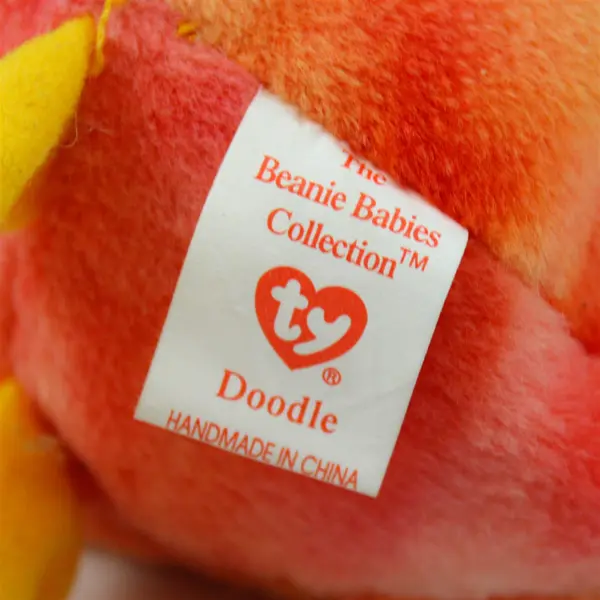RARE 1996 TY Beanie Babies DOODLE Tag Errors PVC Pellets Retired