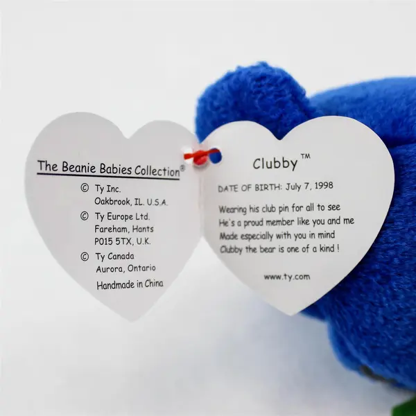 1998 TY Beanie Baby Clubby Blue Official Club Member w/ Tags Retired