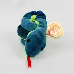 TY Beanie Baby HISSY Snake 1997 Retired Very Good w/ Original Tag & Protector