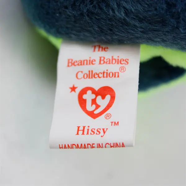 TY Beanie Baby HISSY Snake 1997 Retired Very Good w/ Original Tag & Protector
