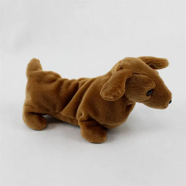 Ty Beanie Babies Weenie 1995 Brown Wiener Dog With Tag Protector Plush 
