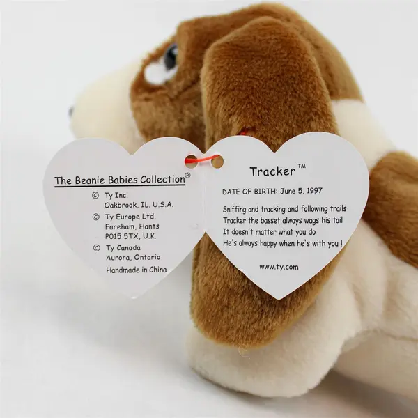 Vintage TY Beanie Baby Tracker The Dog Retired Rare w/ Tag Protector