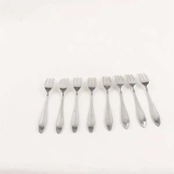 Lot of 8 WMF Flatware Shadowpoint Stainless Steel 6.5" Pastry Forks