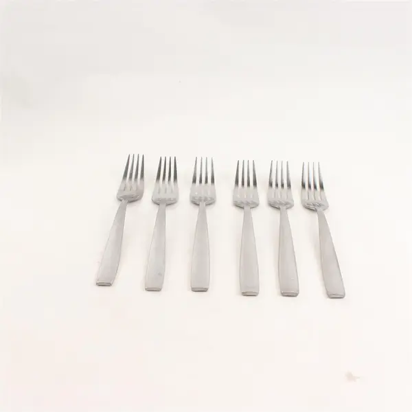 Lot of 6 Oneida Silver Everdine Pattern 18/0 Stainless Dinner Forks 7.75" Good