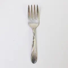 WM Roger & Sons Spring Flower (Silverplate) Flatware Baby Fork 4.5"