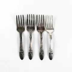 Lot Of 4 Wm Roger & Sons First Love (Silverplate) Flatware Baby Forks