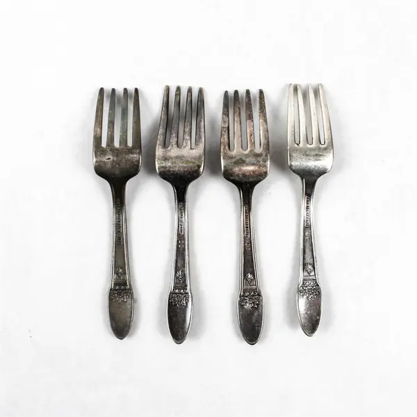 Lot Of 4 Wm Roger & Sons First Love (Silverplate) Flatware Baby Forks