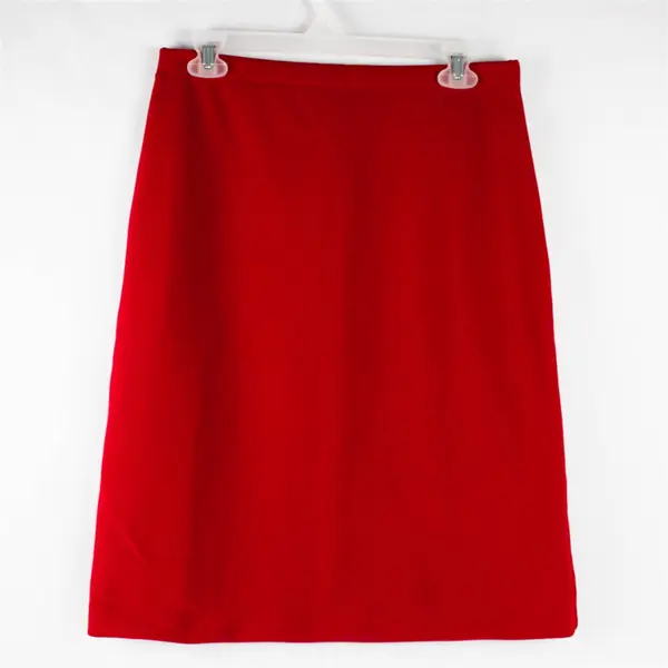 Vintage Gold Crown Women's 9-10 Red Stretchy/Elastic Waistband Pencil Skirt