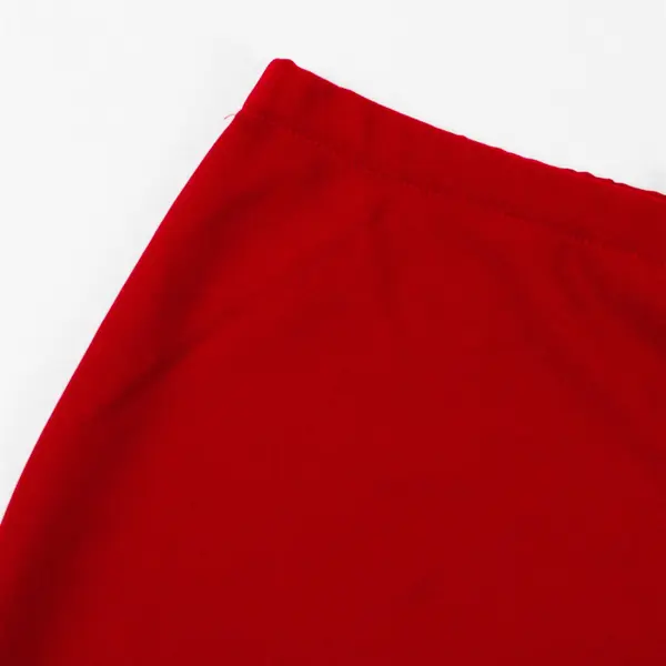 Vintage Gold Crown Women's 9-10 Red Stretchy/Elastic Waistband Pencil Skirt