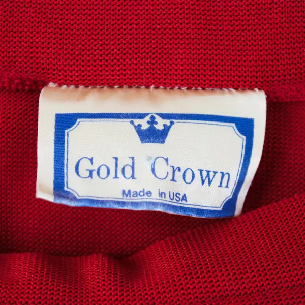 Vintage Gold Crown Women's 9-10 Red Stretchy/Elastic Waistband Pencil Skirt