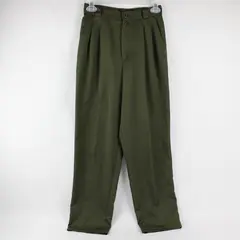 Fundamental Things Women's 4 Petite Army Green Pleated Trouser Dress Pants