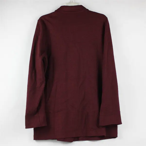 Weekenders Women's M Deep Purple Knit Button Up Stretch Jacket/Cardigan