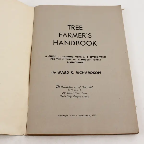 Tree Farmer's Handbook Ward K. Richardson 1965 Paperback