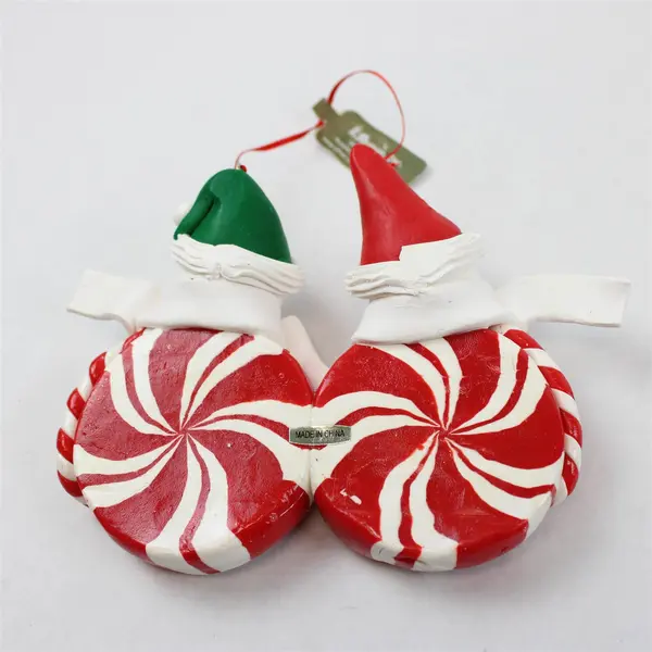 Peppermint Candy Snowman Our First Christmas Ornament New 5x6 in