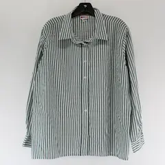 American Sweetheart Green/White Horizontal Long Sleeve Button Up Women's Size XL