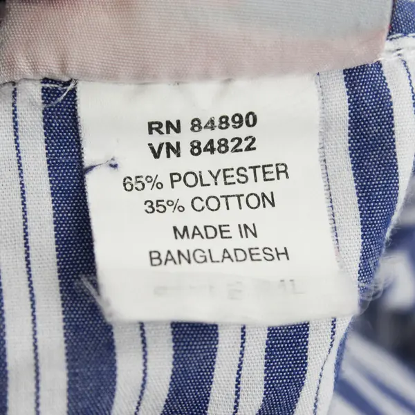 American Sweetheart Blue/White Horizontal Long Sleeve Button Up Women's Size XL