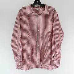 American Sweetheart Red/White Horizontal Long Sleeve Button Up Women's Size XL