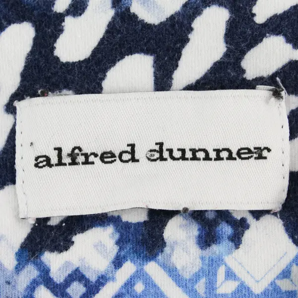 Alfred Dunner Blue/White Abstract Geometric Short Sleeve Top Women's Size XL