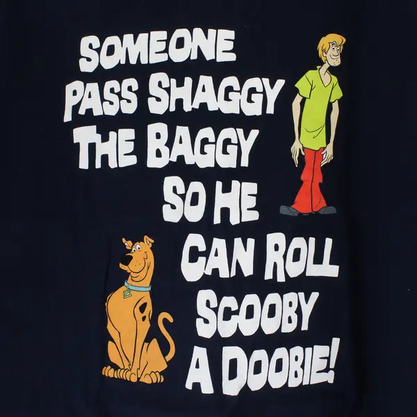 Gildan Blue Print "Someone Pass Shaggy The Baggy..." 100% Cotton T-Shirt Mens XL