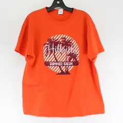 Gildan Orange "Hillside Summer Bash" Print Short Sleeve T-Shirt Men's Size L